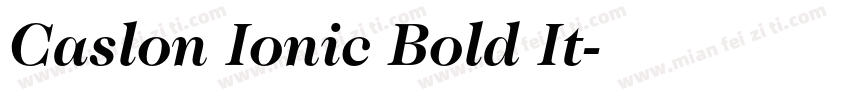 Caslon Ionic Bold It字体转换